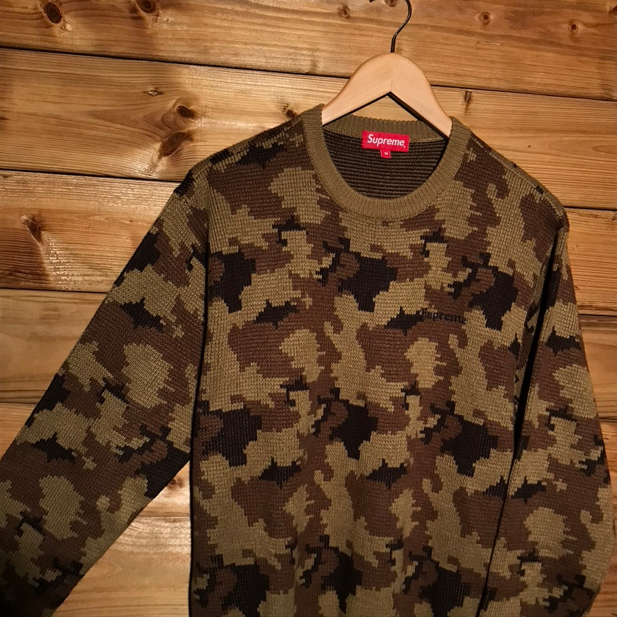 2016 Supreme Digi Camouflage knit sweatshirt