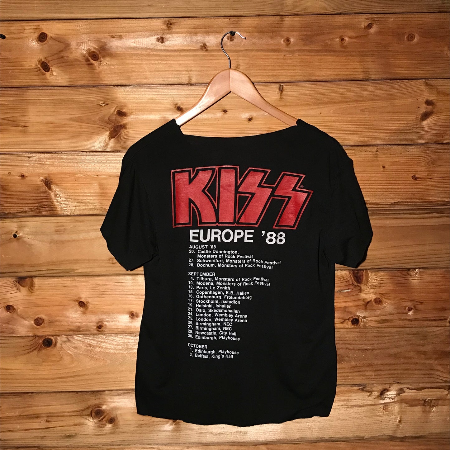 1988 Kiss Crazy Nights World Tour t shirt