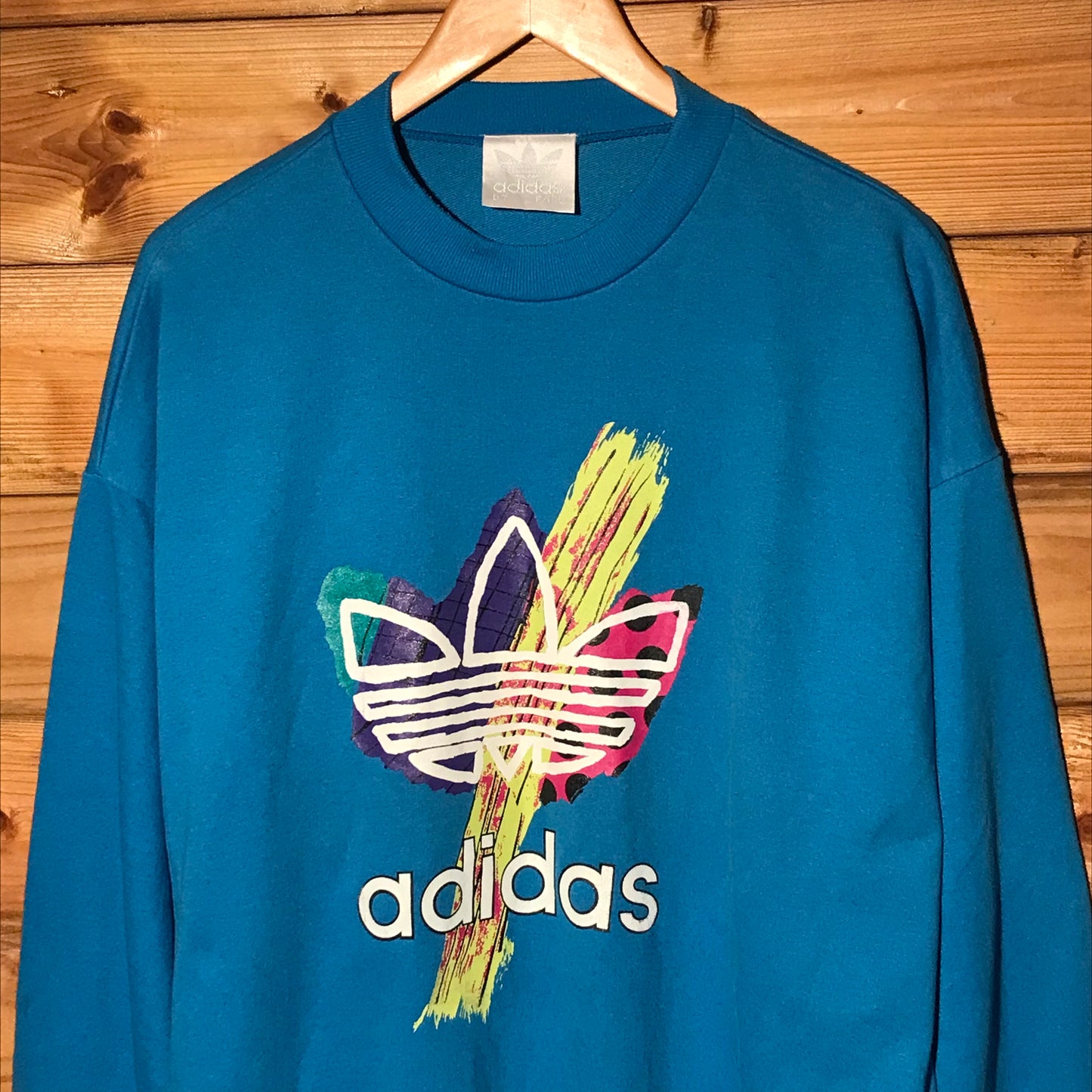 90s Adidas Abstract Trefoil Spellout sweatshirt