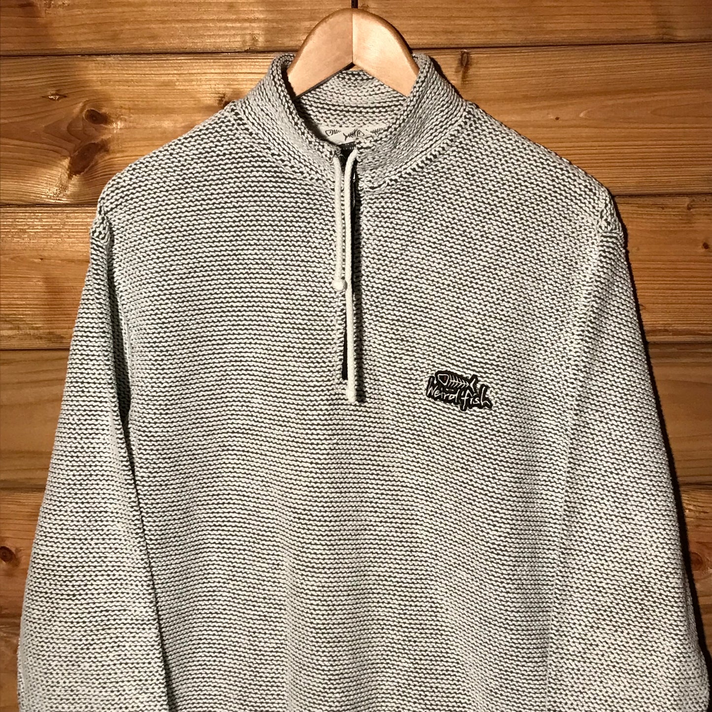 Weird Fish Textured quarter zip sweatshirt