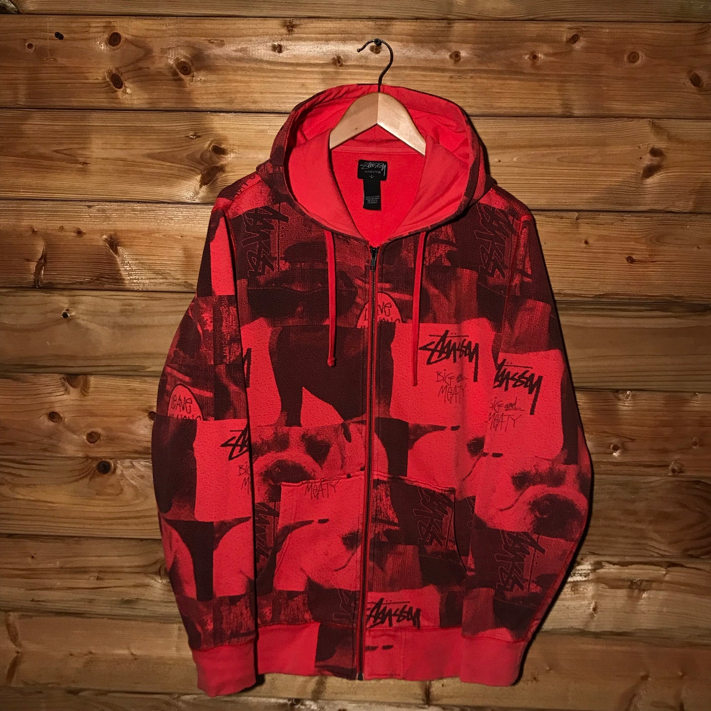 Stüssy Big And Meaty Mike Miller Photo Collage AOP zip up hoodie