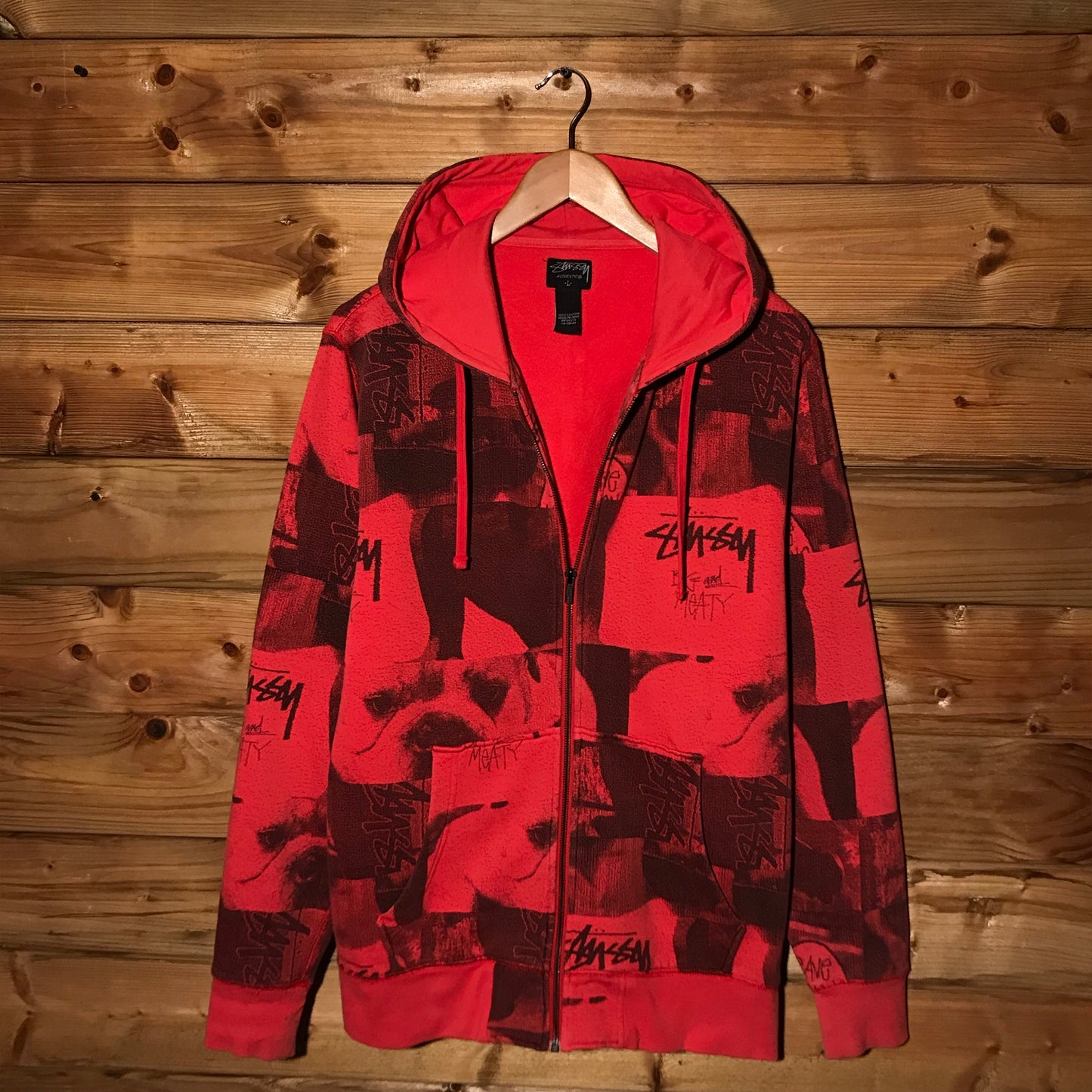 Stüssy Big And Meaty Mike Miller Photo Collage AOP zip up hoodie