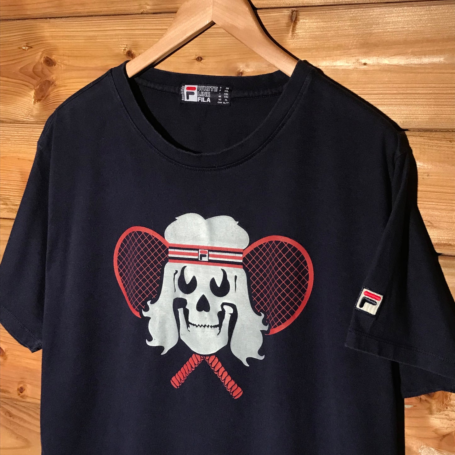 Fila White Line Björn Borg Skull and Crossrackets t shirt