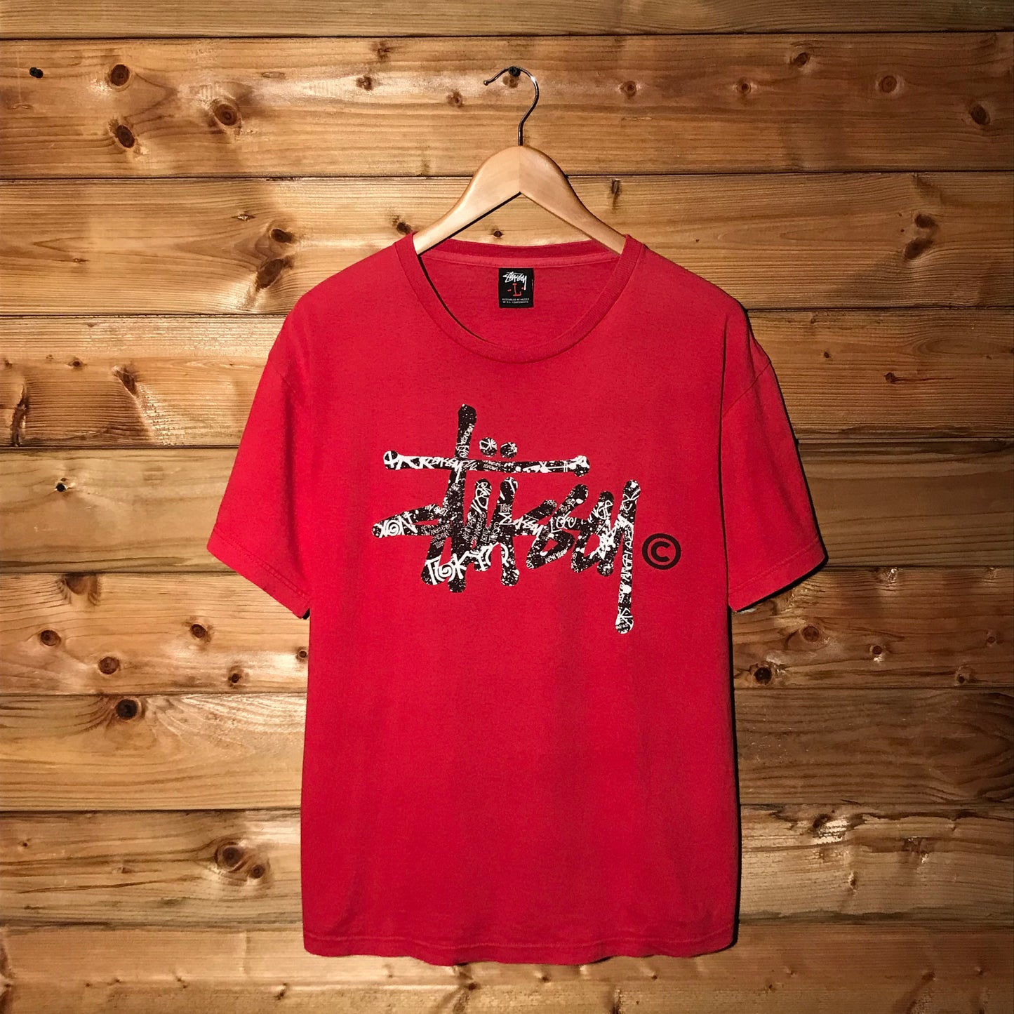 Stüssy International Centre Script Spellout t shirt