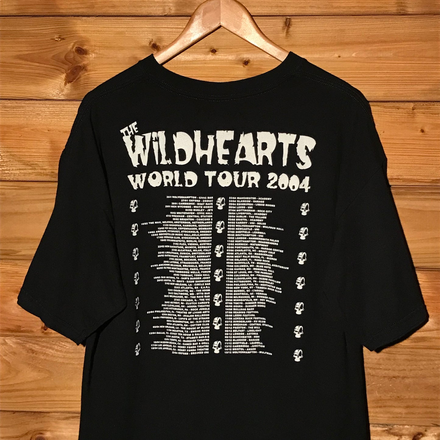 2004 The Wildhearts Full Roar World Tour t shirt