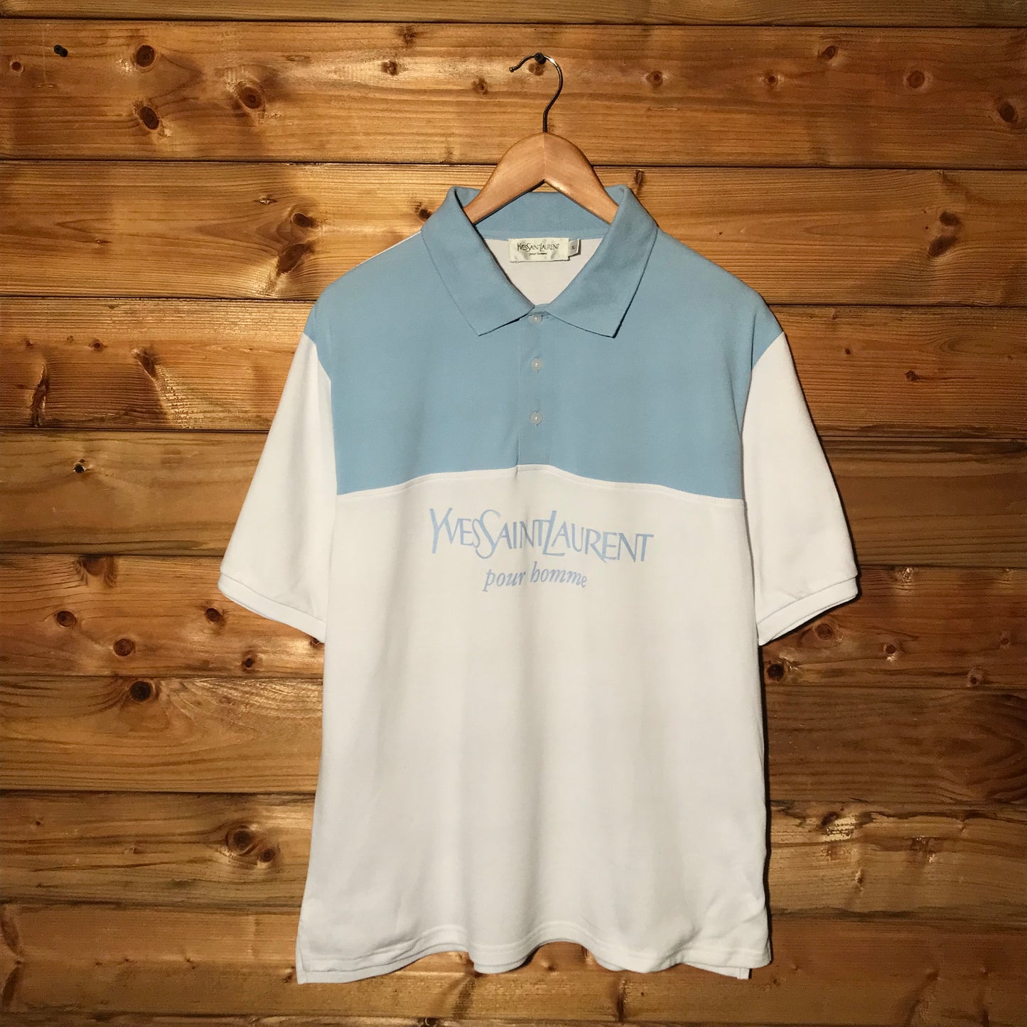 Yves Saint Laurent Centre Spellout polo t shirt