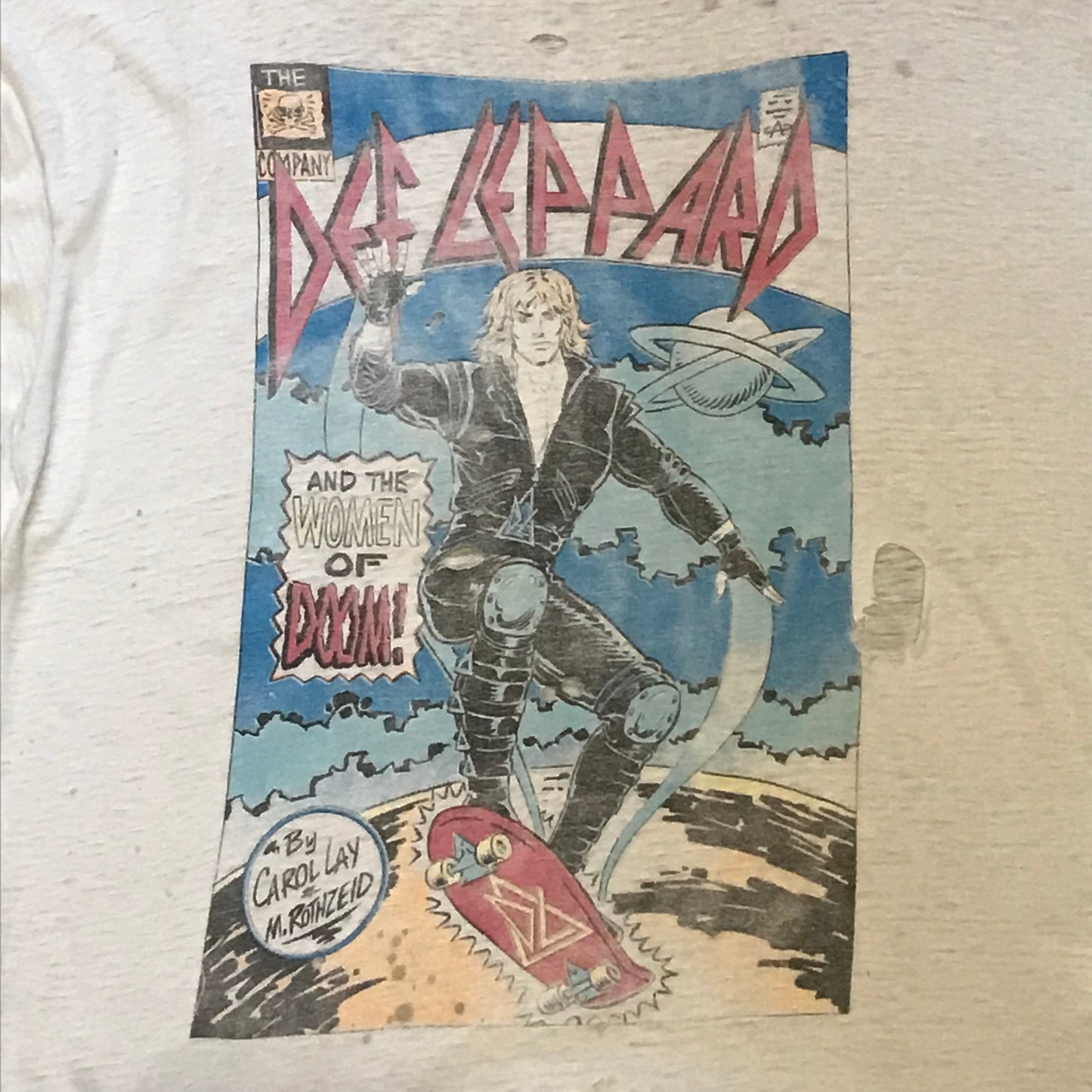 1988 Def Leppard Hysteria Tour Comic t shirt