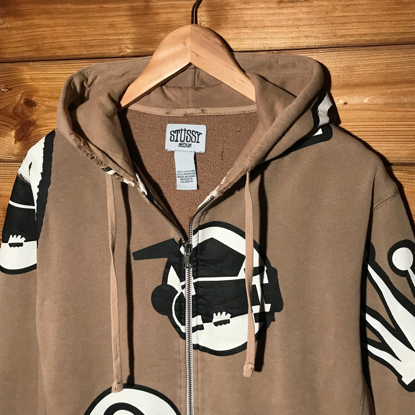 Stüssy Motifs AOP zip up hoodie