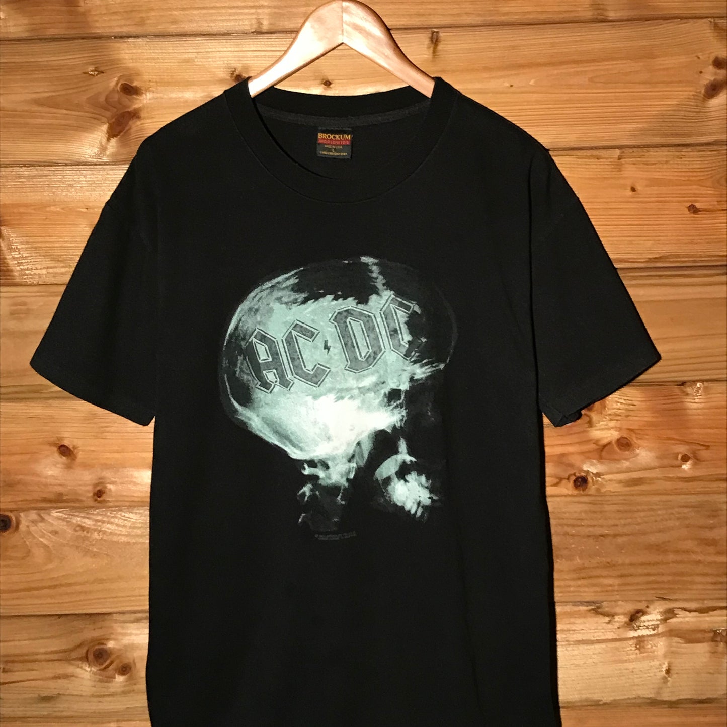 1994 AC/DC On The Brain Skull Centre Spellout t shirt