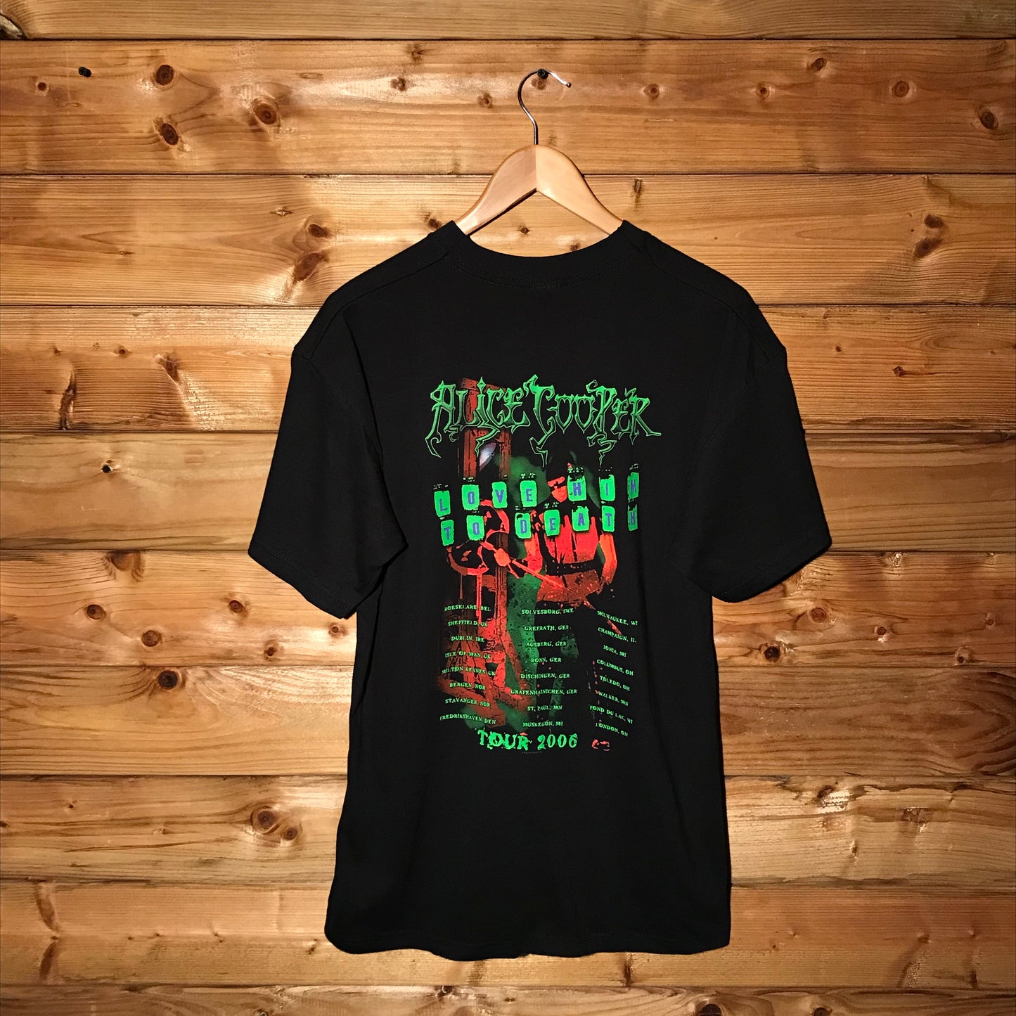 2006 Alice Cooper Love Him To Death Europe Tour t shirt