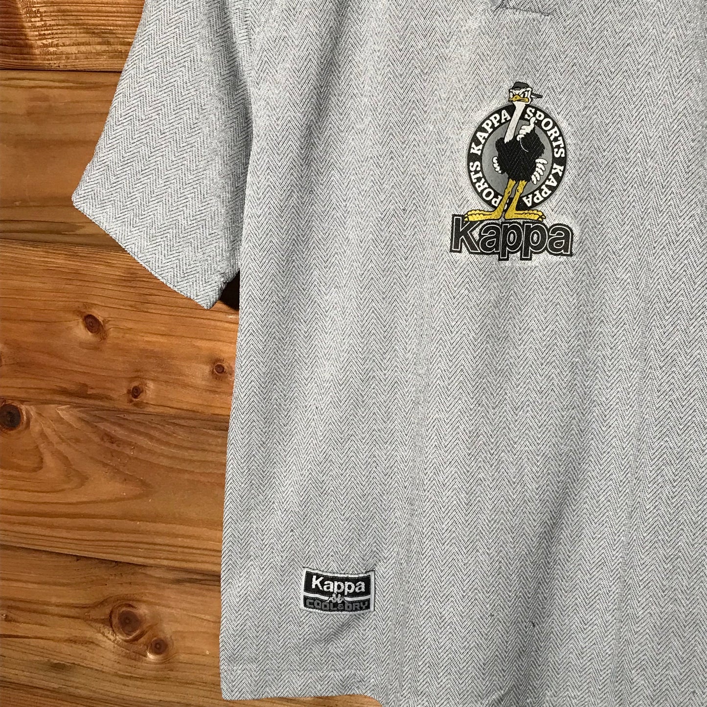 90s Kappa Sports Centre Spellout Ostrich polo t shirt