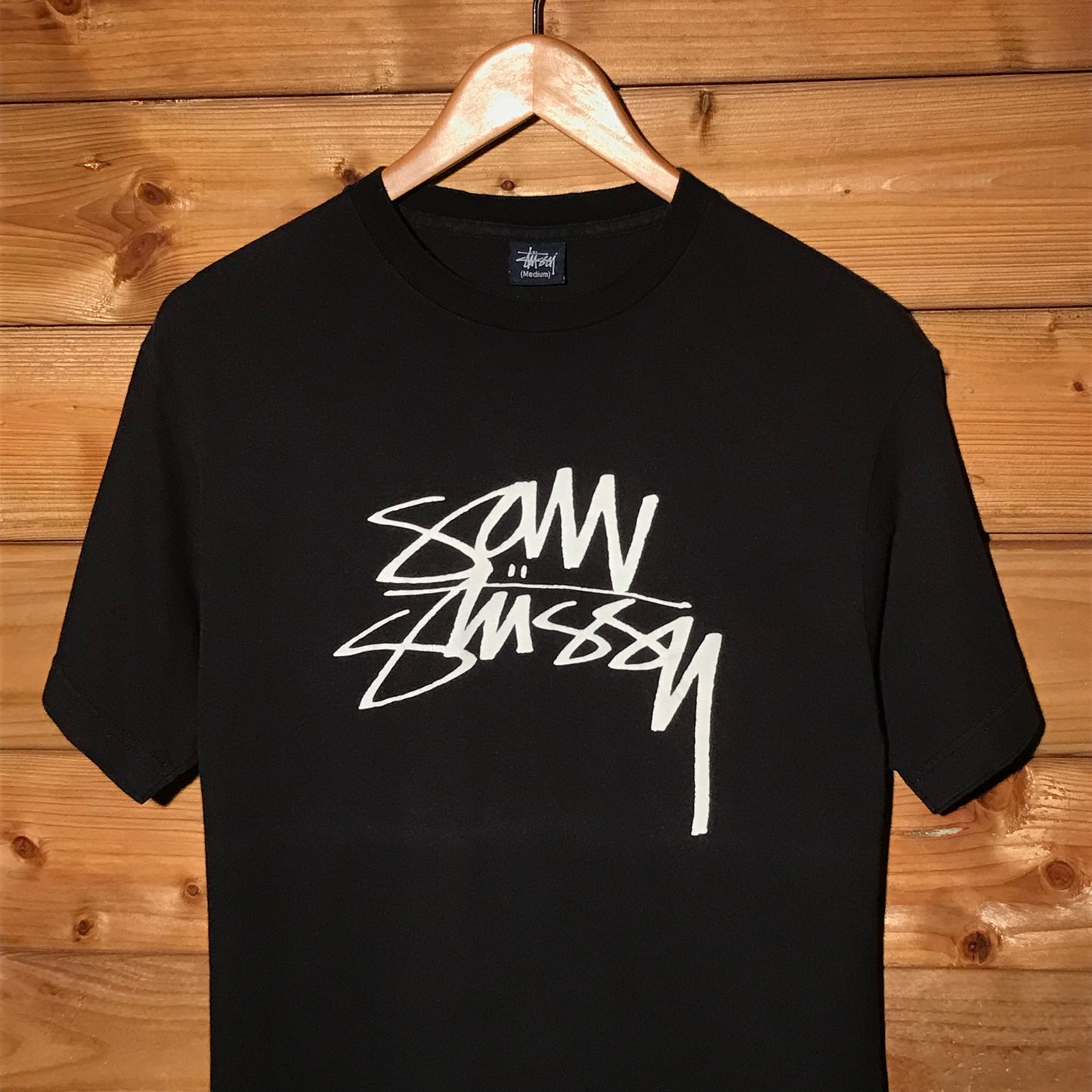 2005 Stüssy x Saw Recordings Double Spellout t shirt