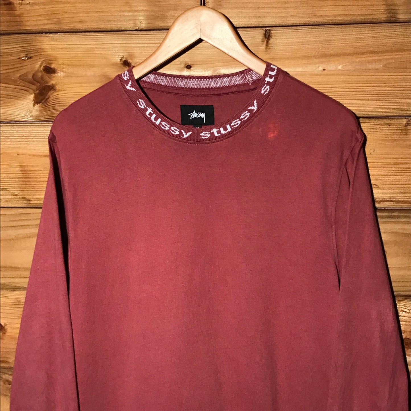 Stüssy Collar Repeat Spellout long sleeve t shirt