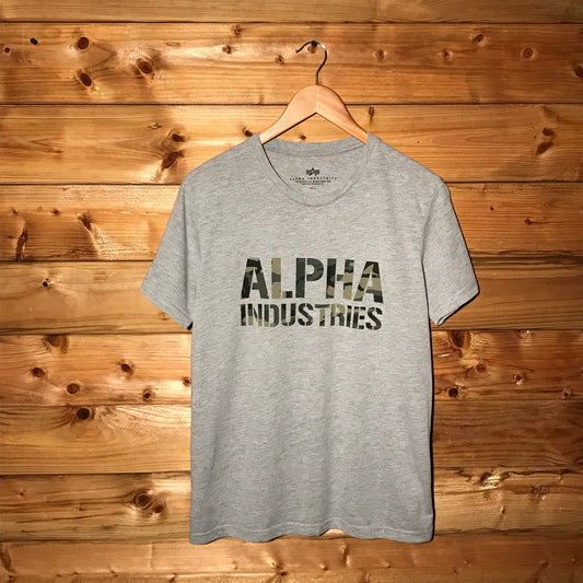 Alpha Industries Camo Spellout t shirt