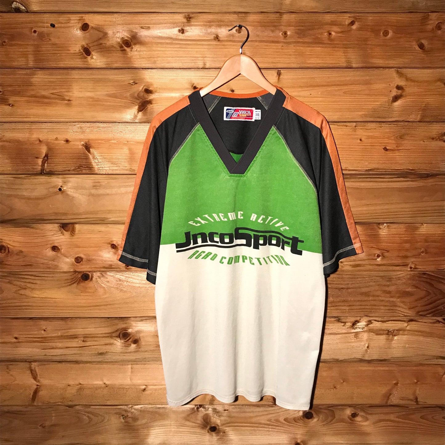 90s JNCO Super Sport Agro Competition Centre Spellout t shirt