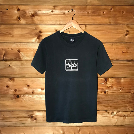 90s Stüssy Boxed Centre Script Spellout t shirt