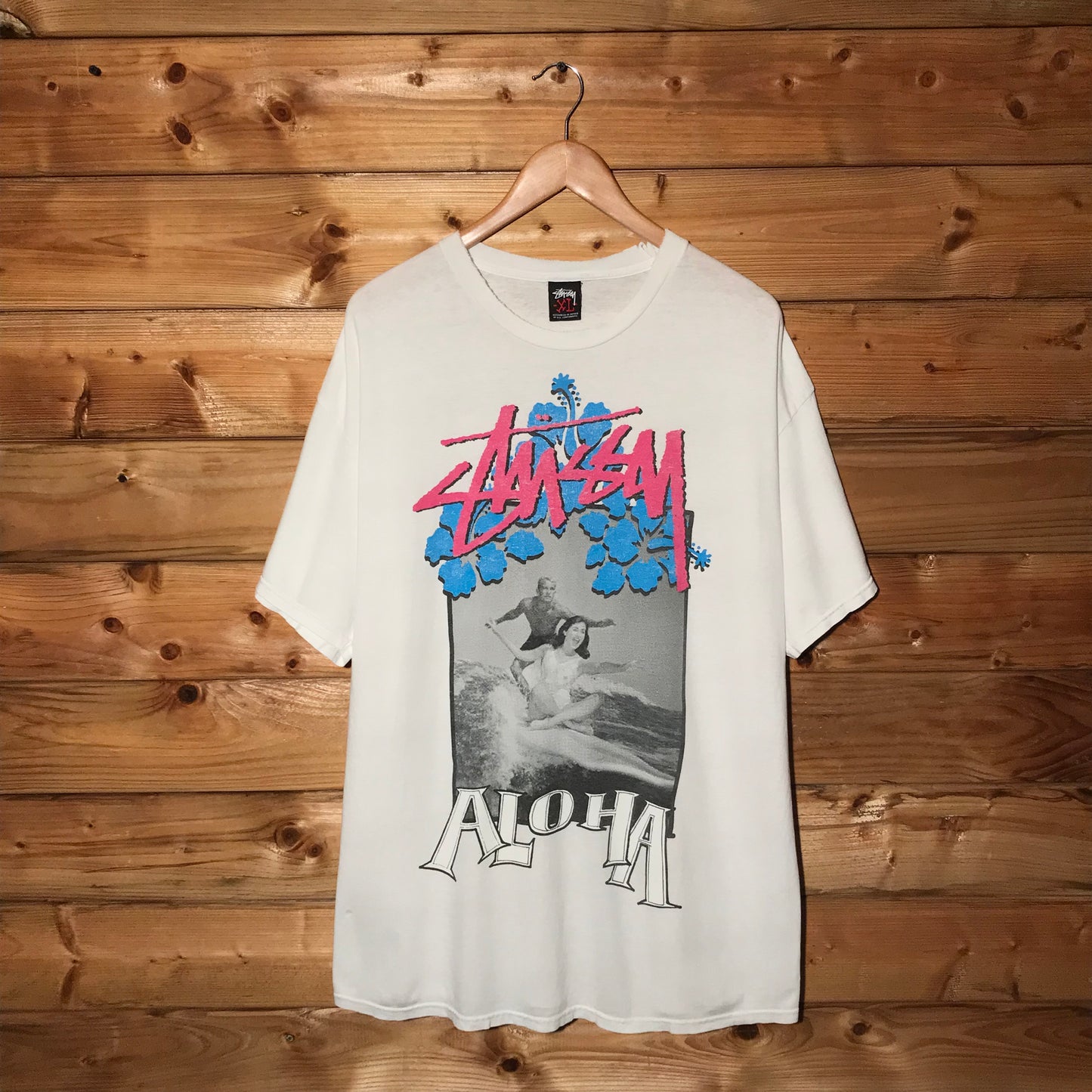 Stüssy Aloha Floral Surf Photo t shirt