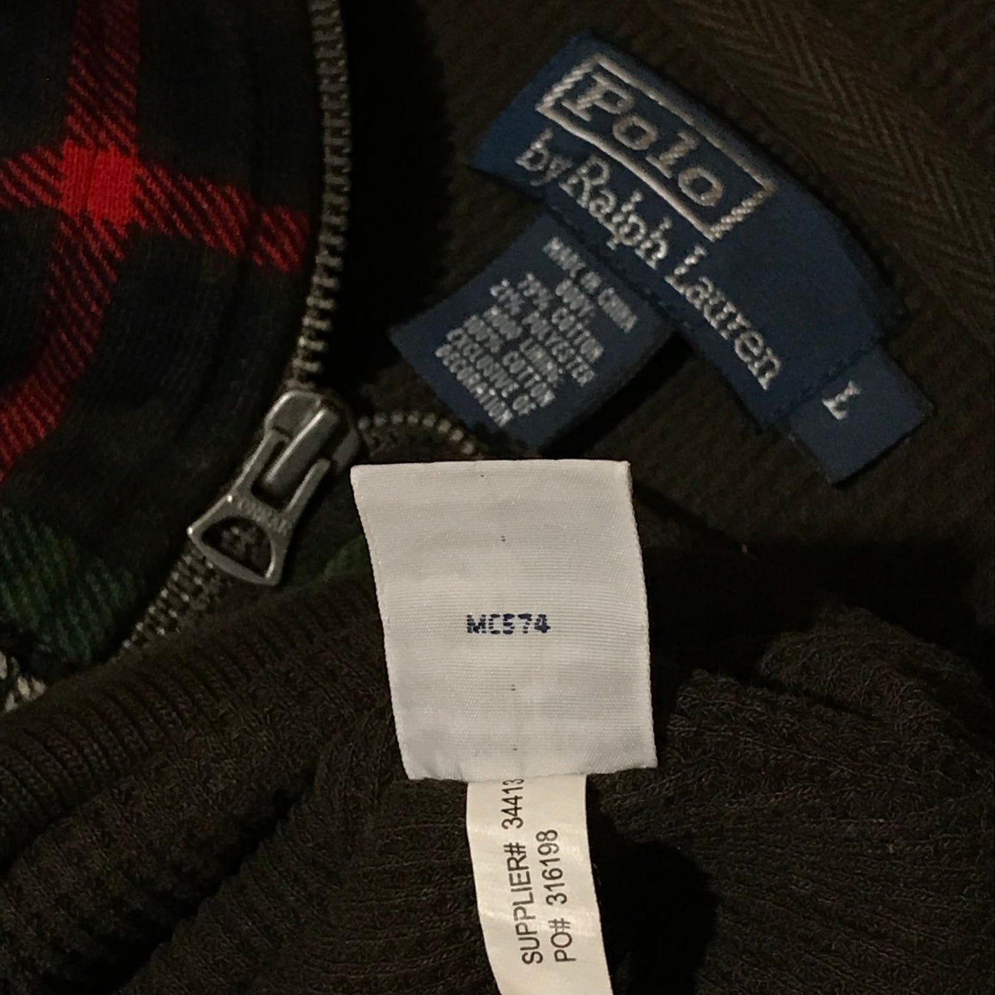 Polo Ralph Lauren Plaid Pattern AOP zip up hoodie