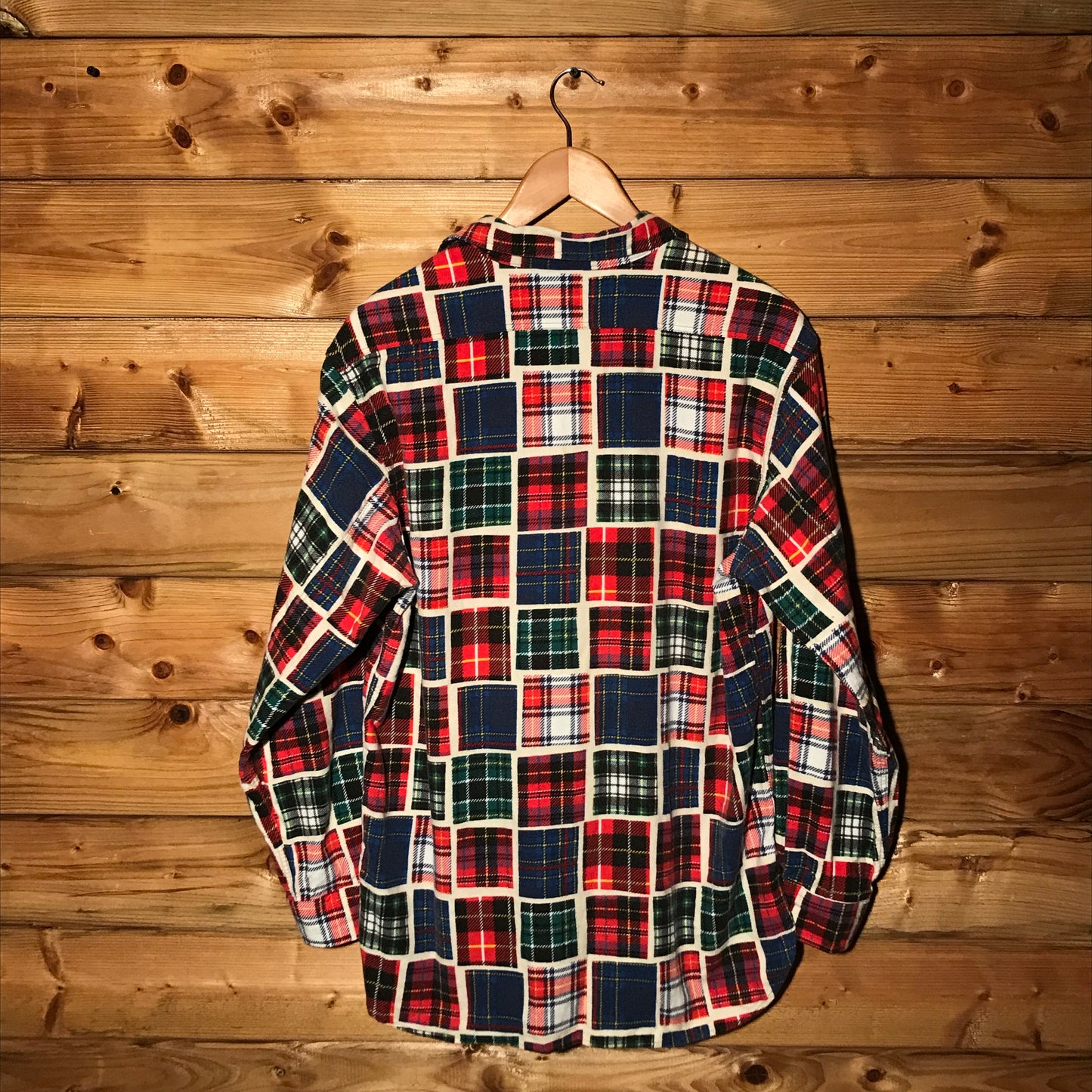 Beams Plaid Tartan Squared button up overshirt