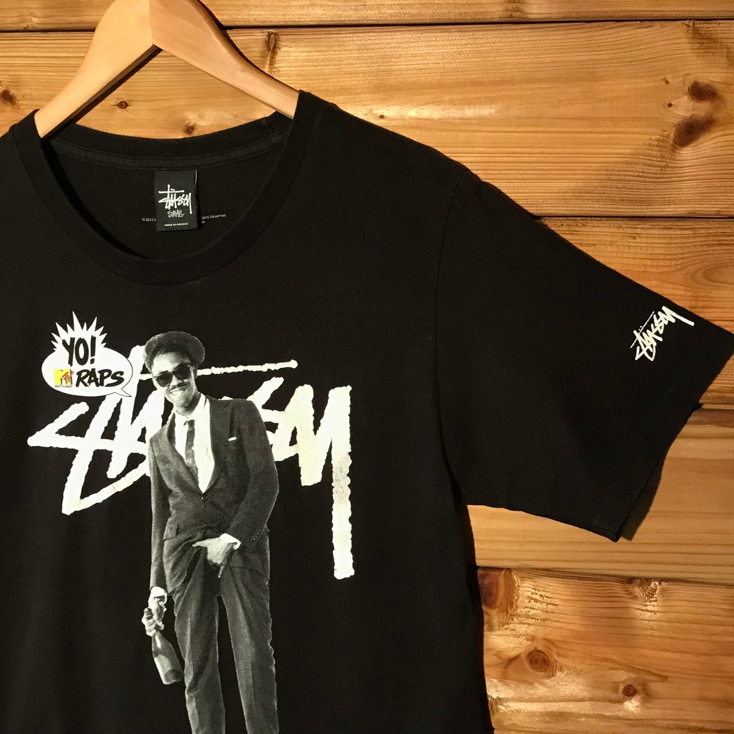 2013 Stüssy x MTV Raps Slick Rick Script Spellout t shirt