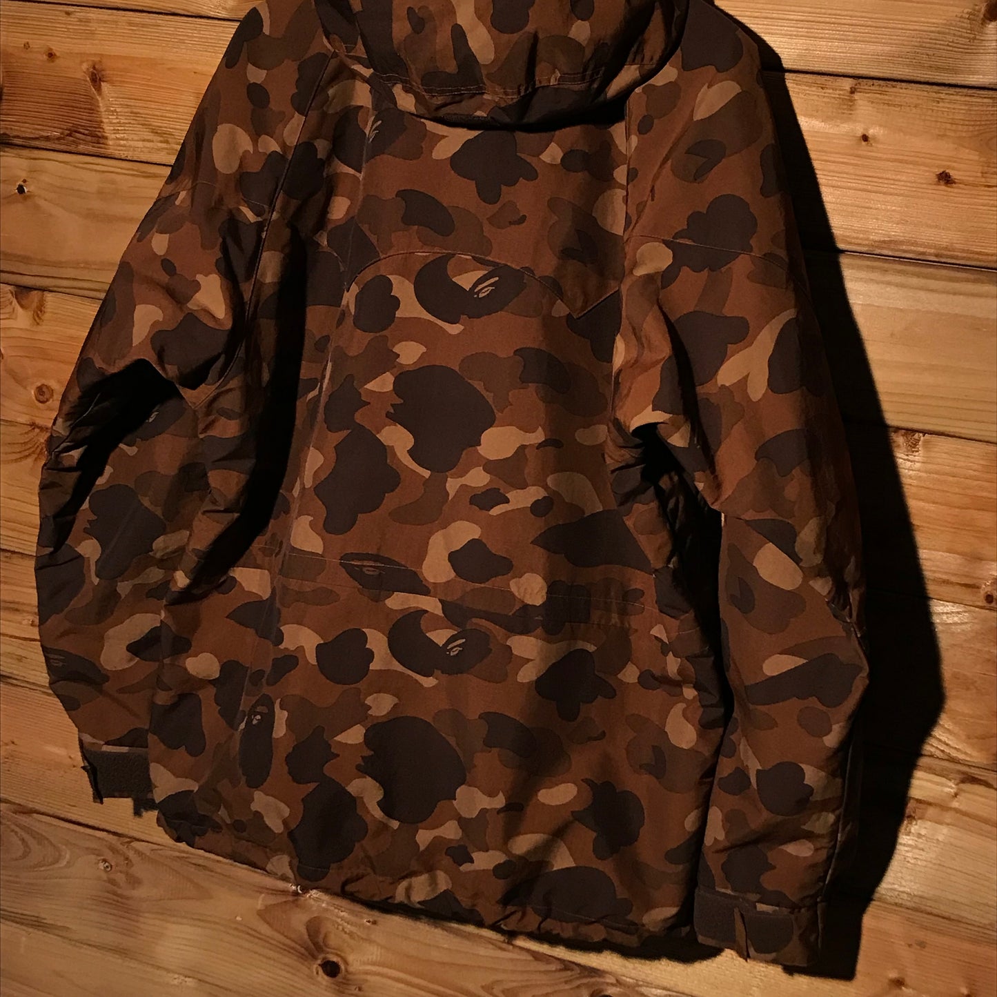 Bape, A Bathing Ape Brown Camo AOP Ski jacket