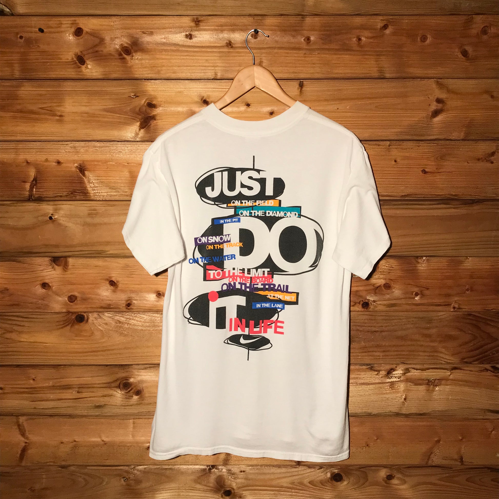 Nike just do it white outlet shirt