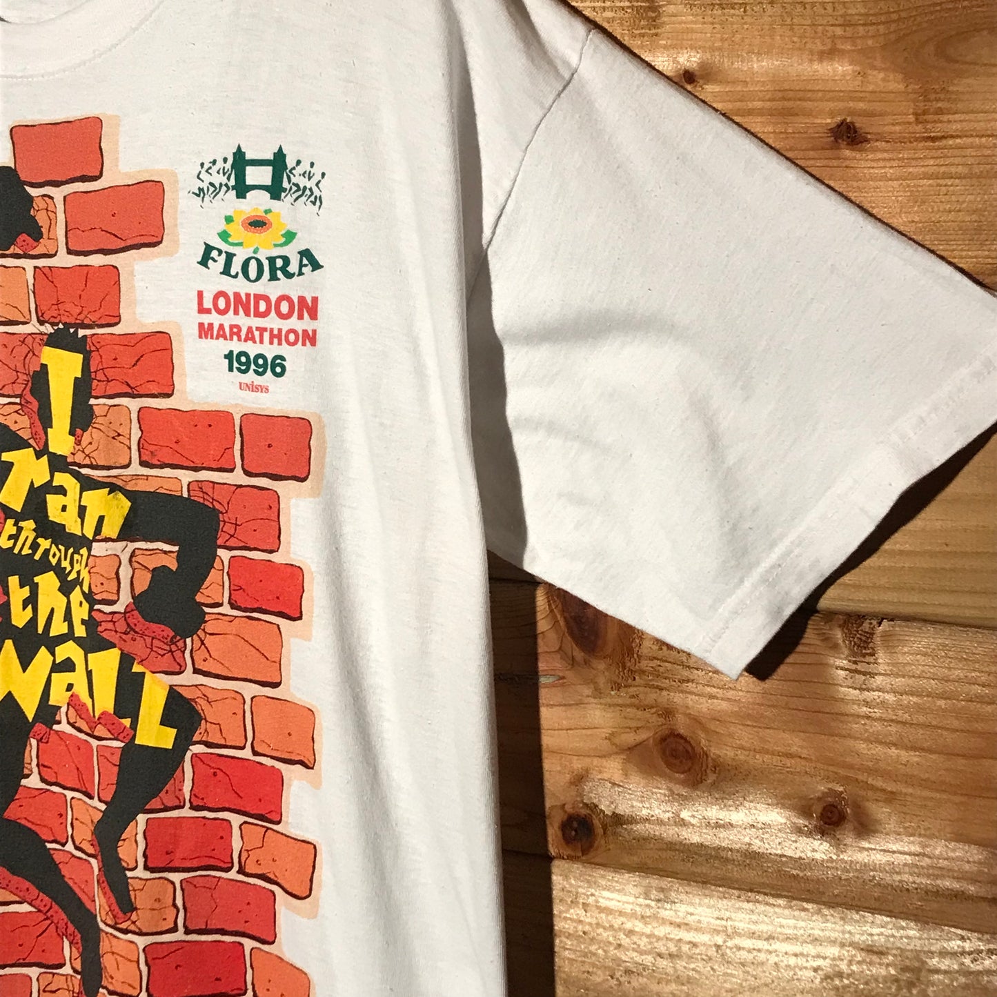 1996 Flora London Marathon I Ran Through The Wall t shirt