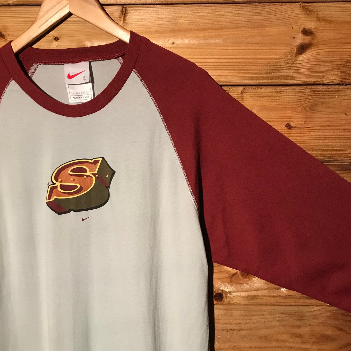 90s Nike Swoosh Centre Spellout long sleeve t shirt