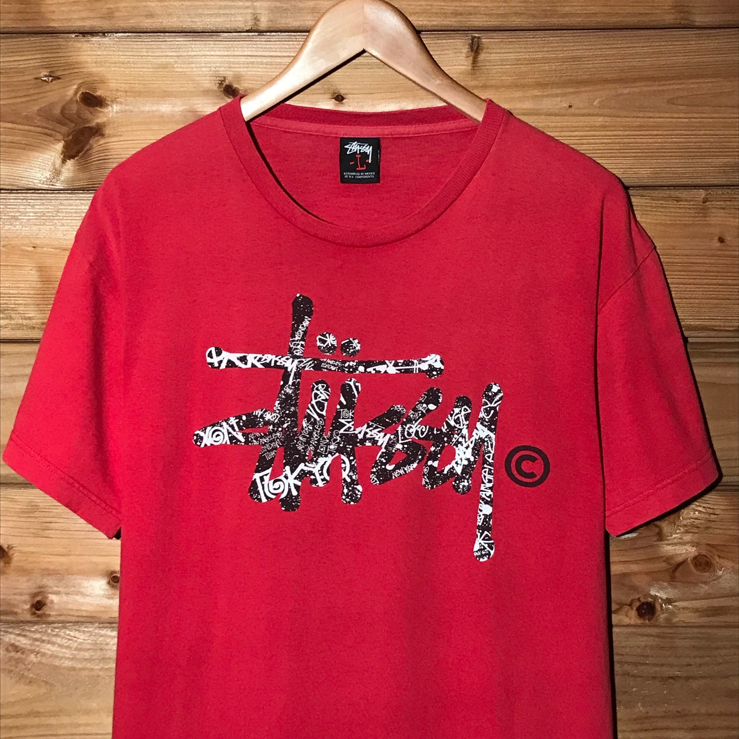 Stüssy International Centre Script Spellout t shirt