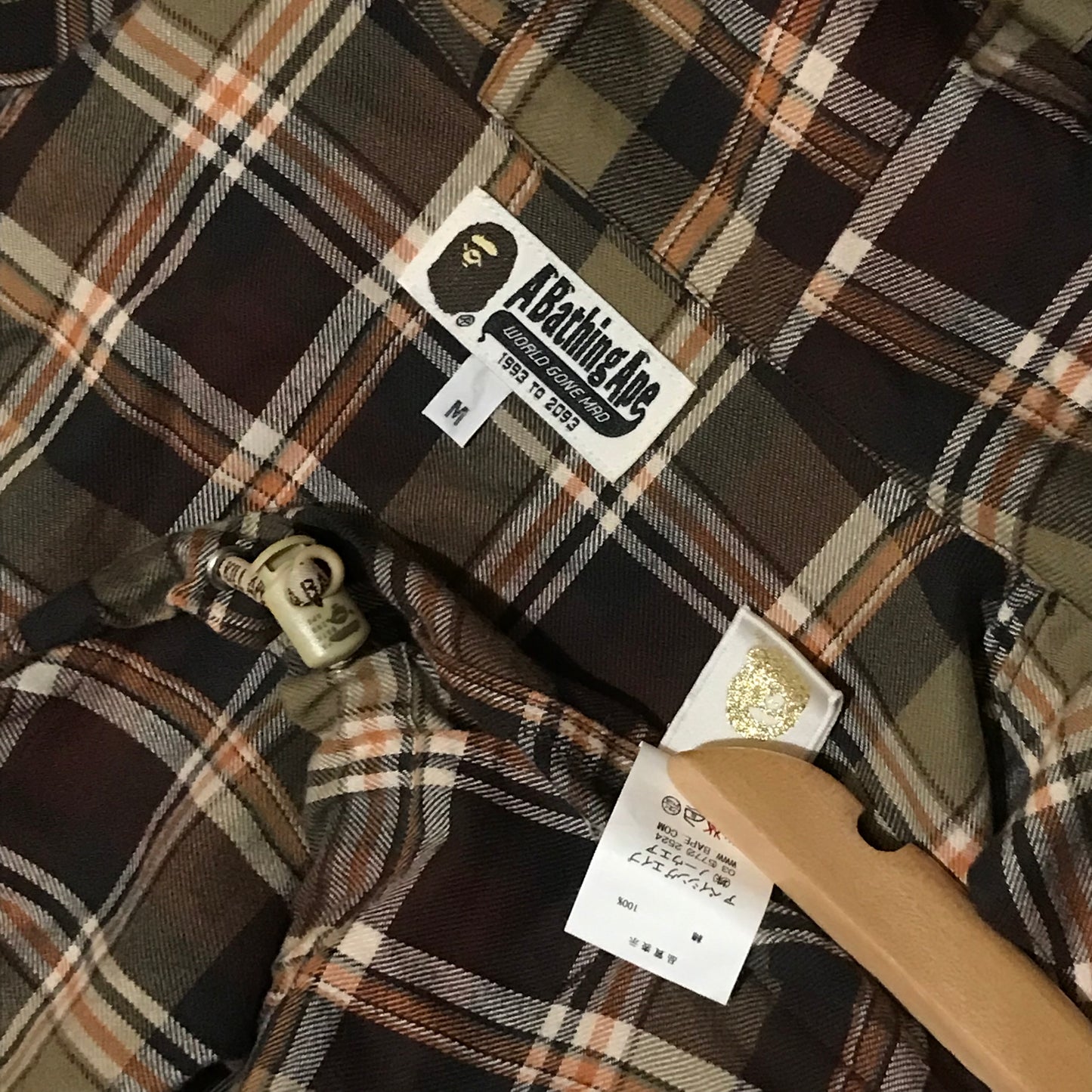 Bape, A Bathing Ape Plaid Tartan jacket