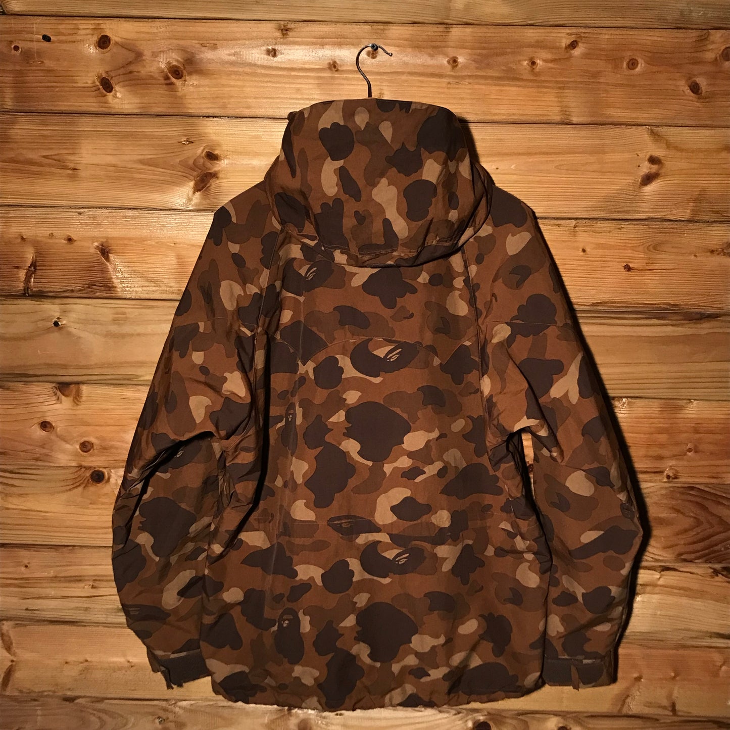 Bape, A Bathing Ape Brown Camo AOP Ski jacket