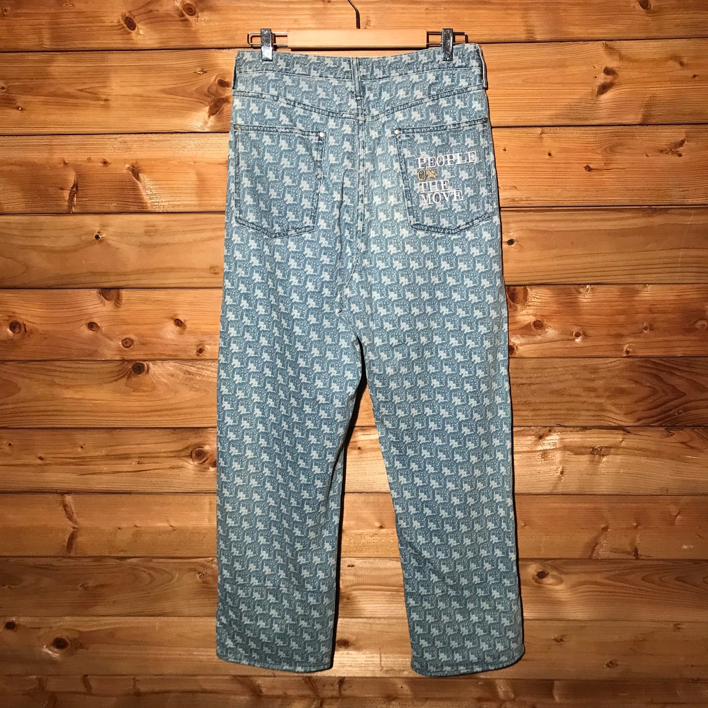 Kappa x GU Monogram denim jeans