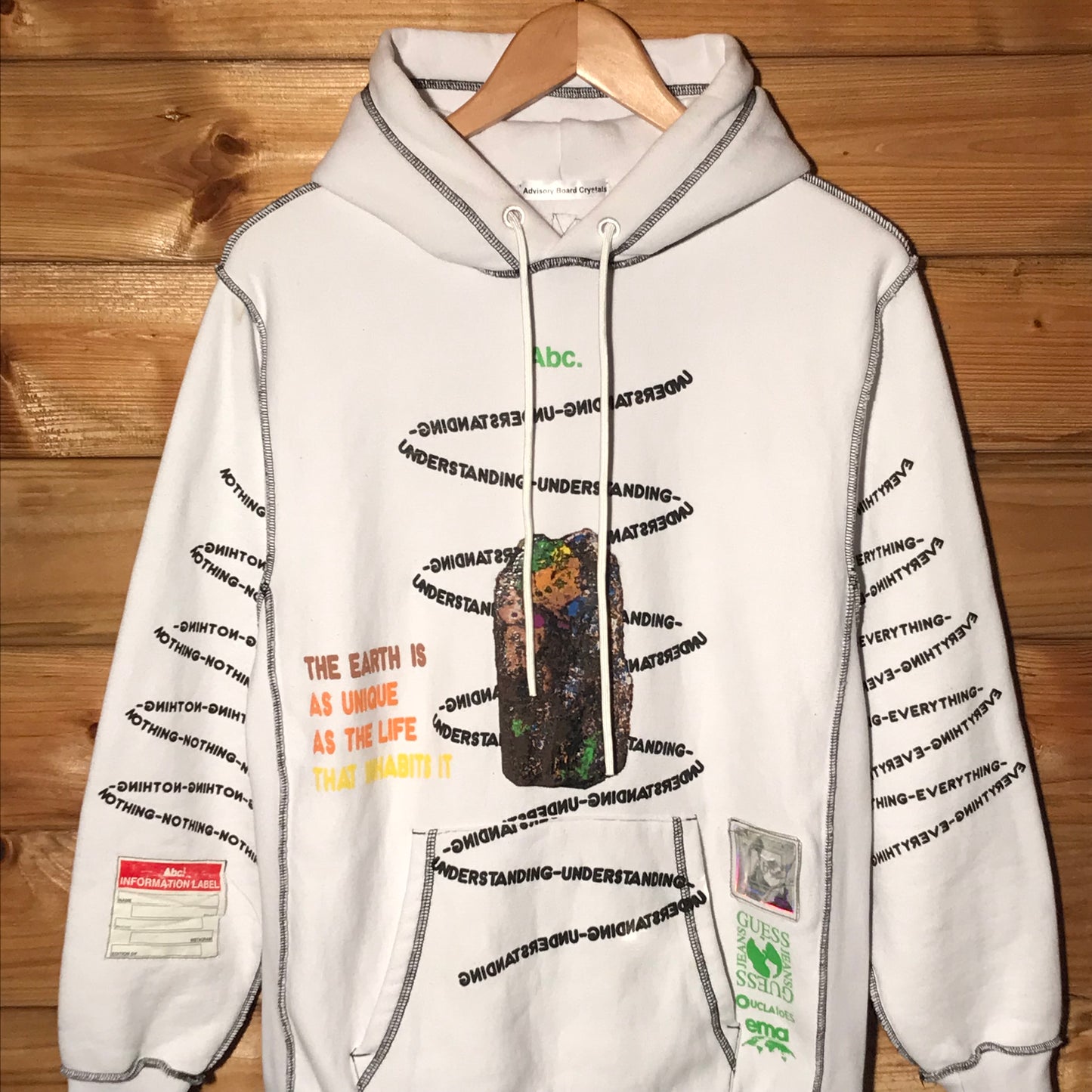 Advisory Board Crystals x Guess Jeans Planet Saving Information hoodie