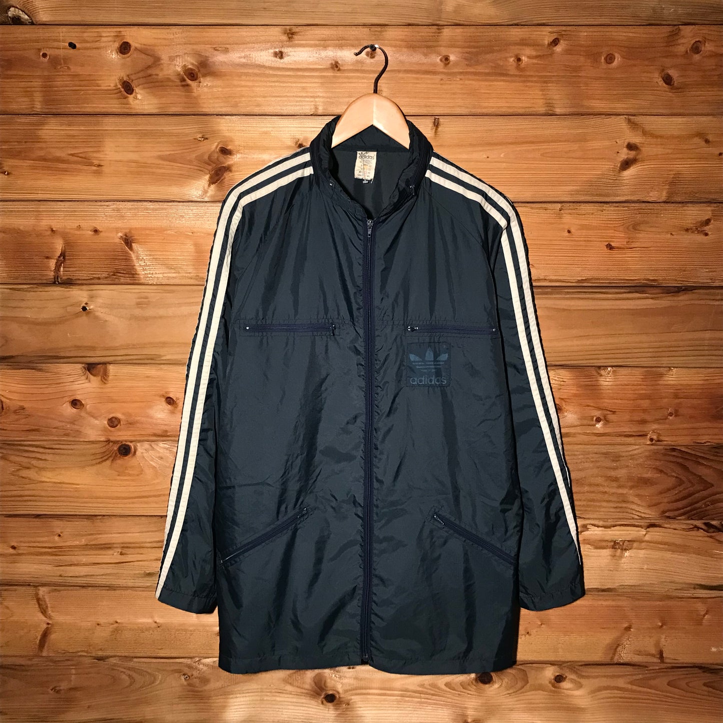 80s Adidas Boomgaarden Striped windbreaker jacket