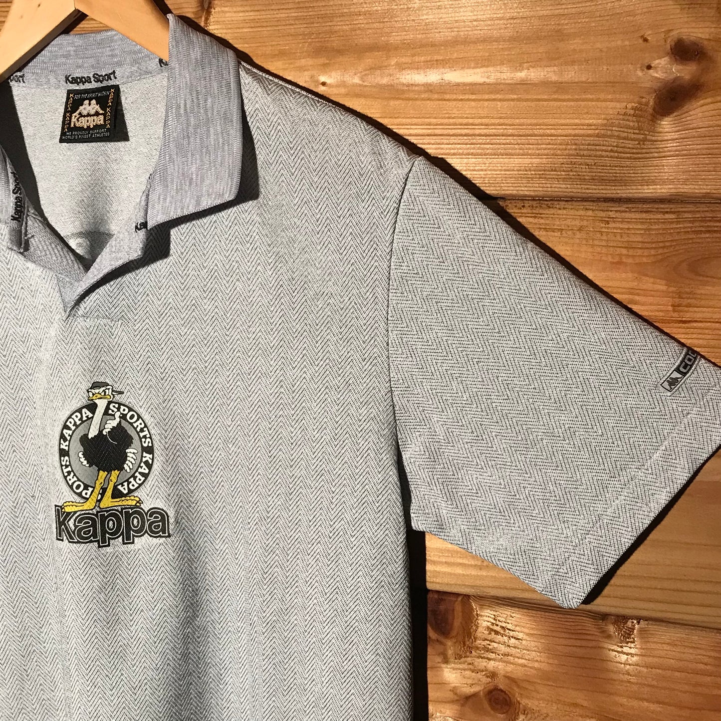 90s Kappa Sports Centre Spellout Ostrich polo t shirt