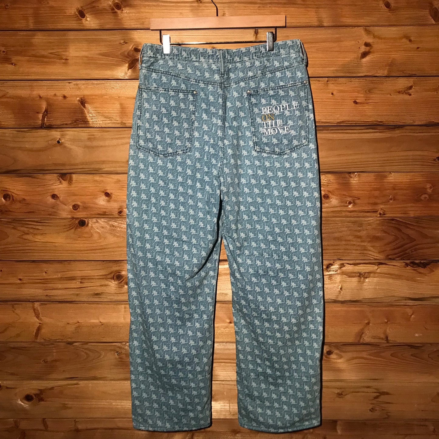 Kappa x GU Monogram denim jeans