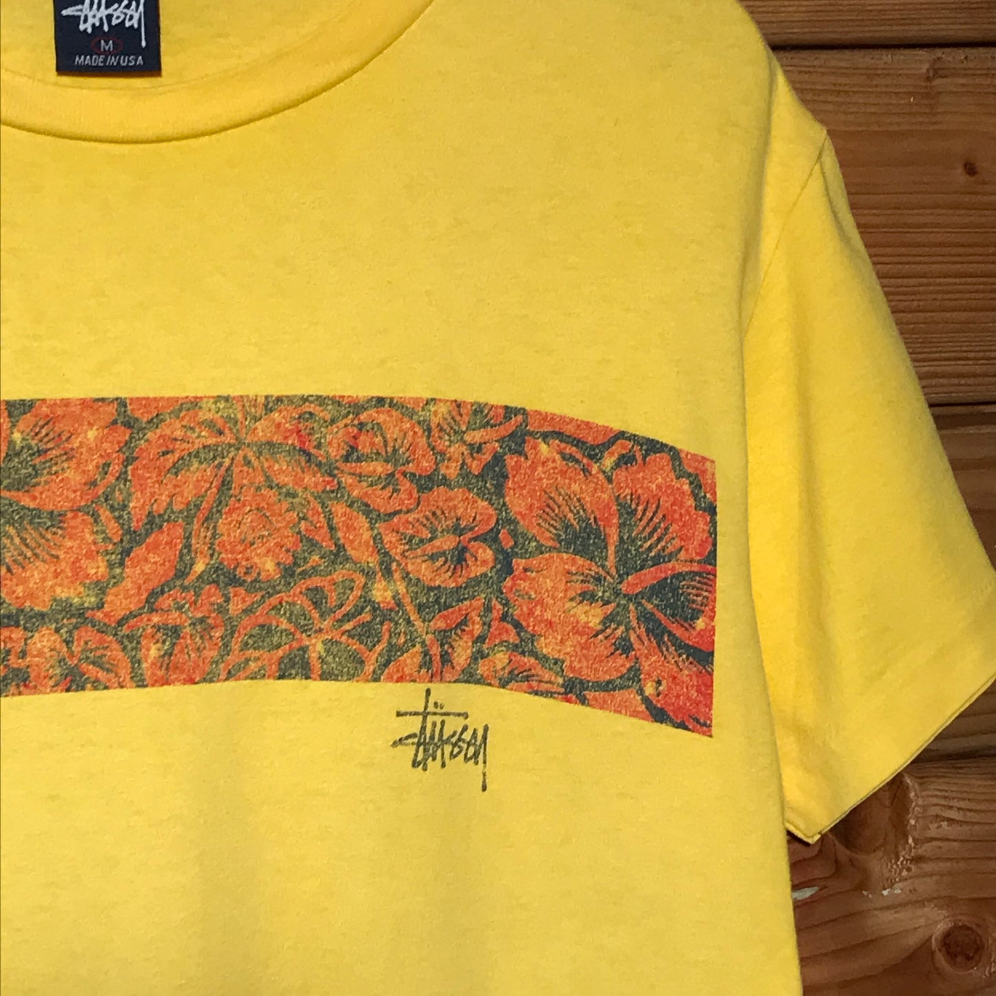 90s Stüssy Floral Design t shirt