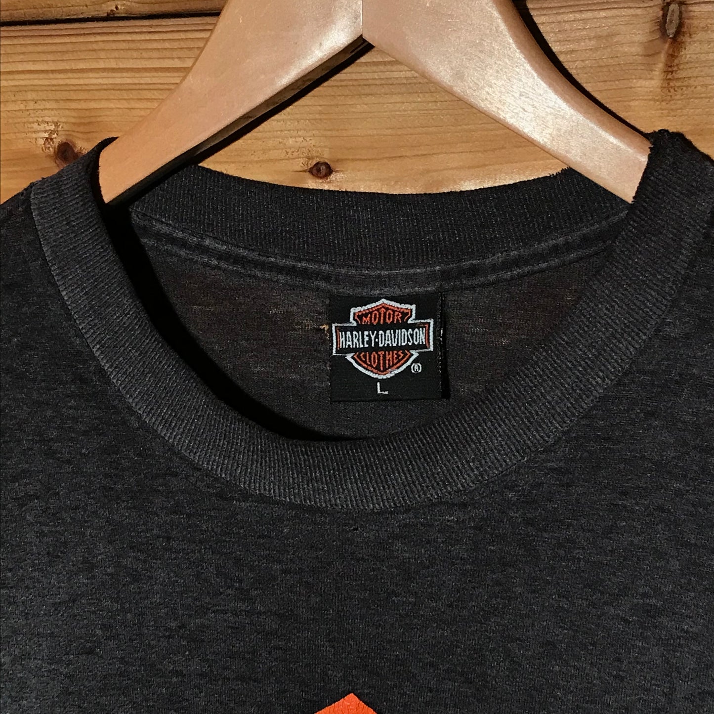 1991 Harley Davidson 3D Emblem Centre Spellout t shirt