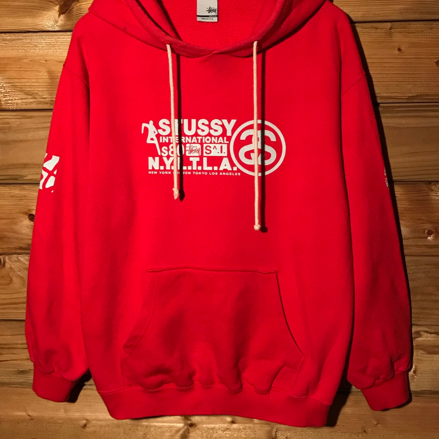 Stüssy International NYLTLA Spellout Link Logo hoodie