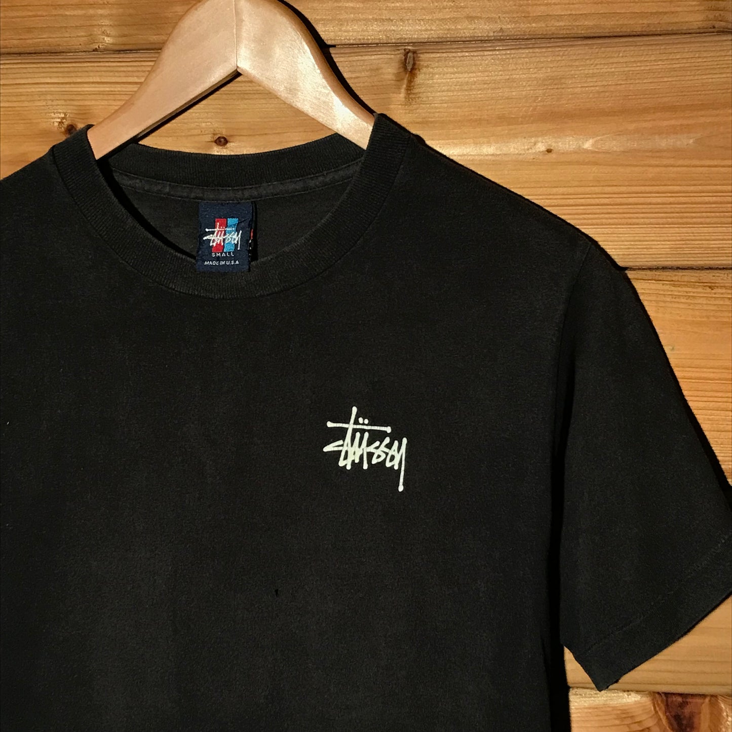 90s Stüssy Dragon Link Logo Script Spellout t shirt