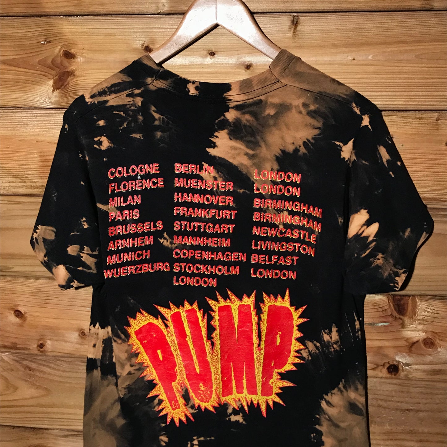 1989 Aerosmith Pump World Tour Bleach Dyed t shirt