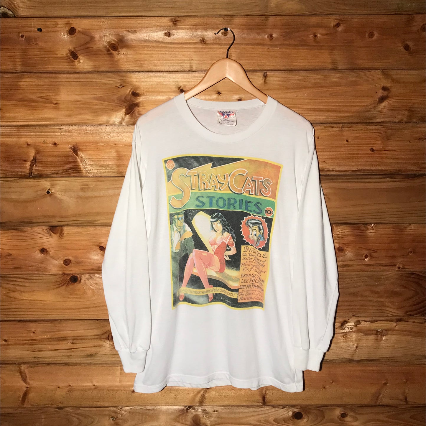 1990 Stray Cats Stories Band long sleeve t shirt