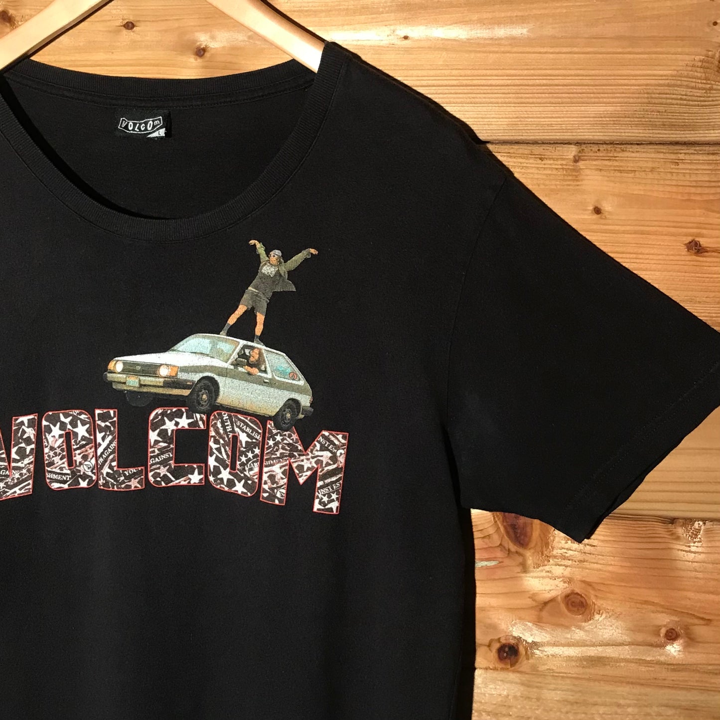 Volcom Stone Youth Against Establishment Car Surfing t shirt