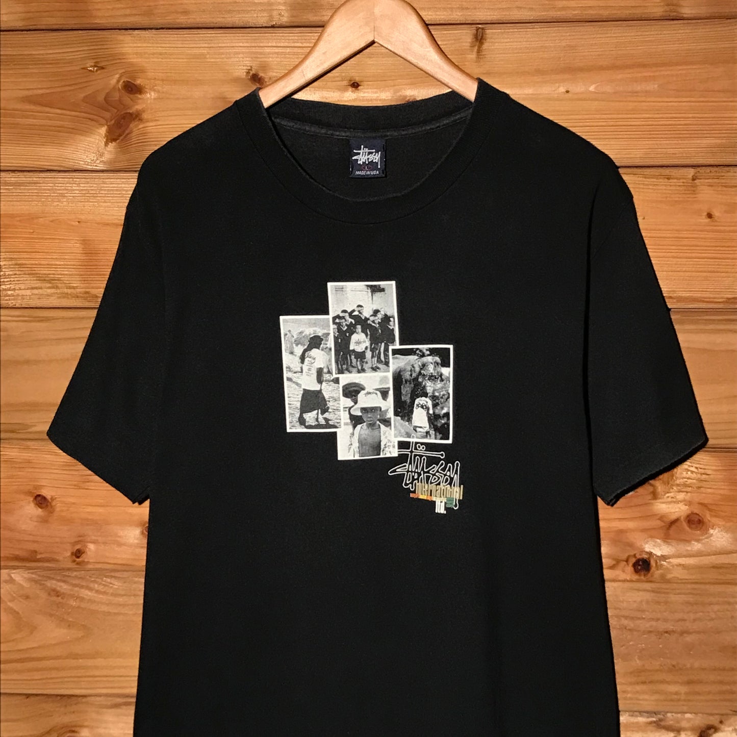 1998 Stüssy International Stock Poster Photo Collage t shirt