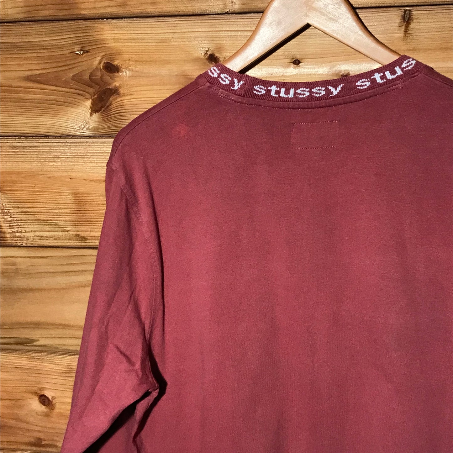 Stüssy Collar Repeat Spellout long sleeve t shirt