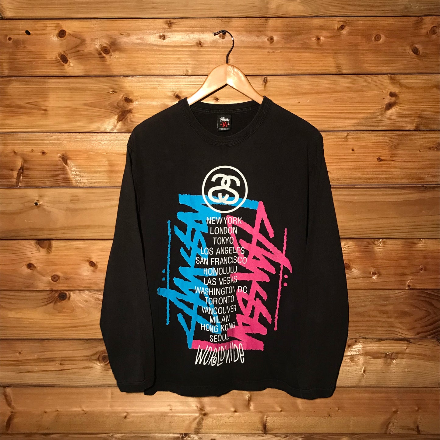 Stüssy World Tour Double Spellout long sleeve t shirt