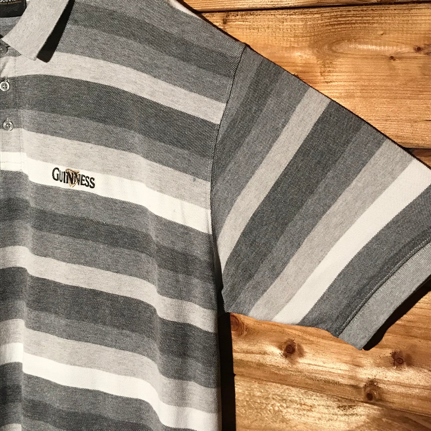 Guinness Striped polo t shirt