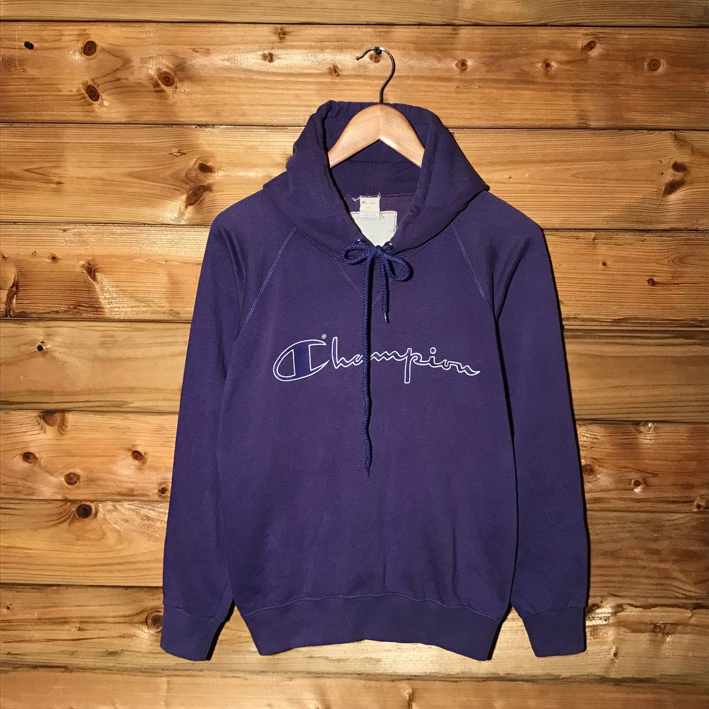 80s Champion Outline Centre Spellout hoodie