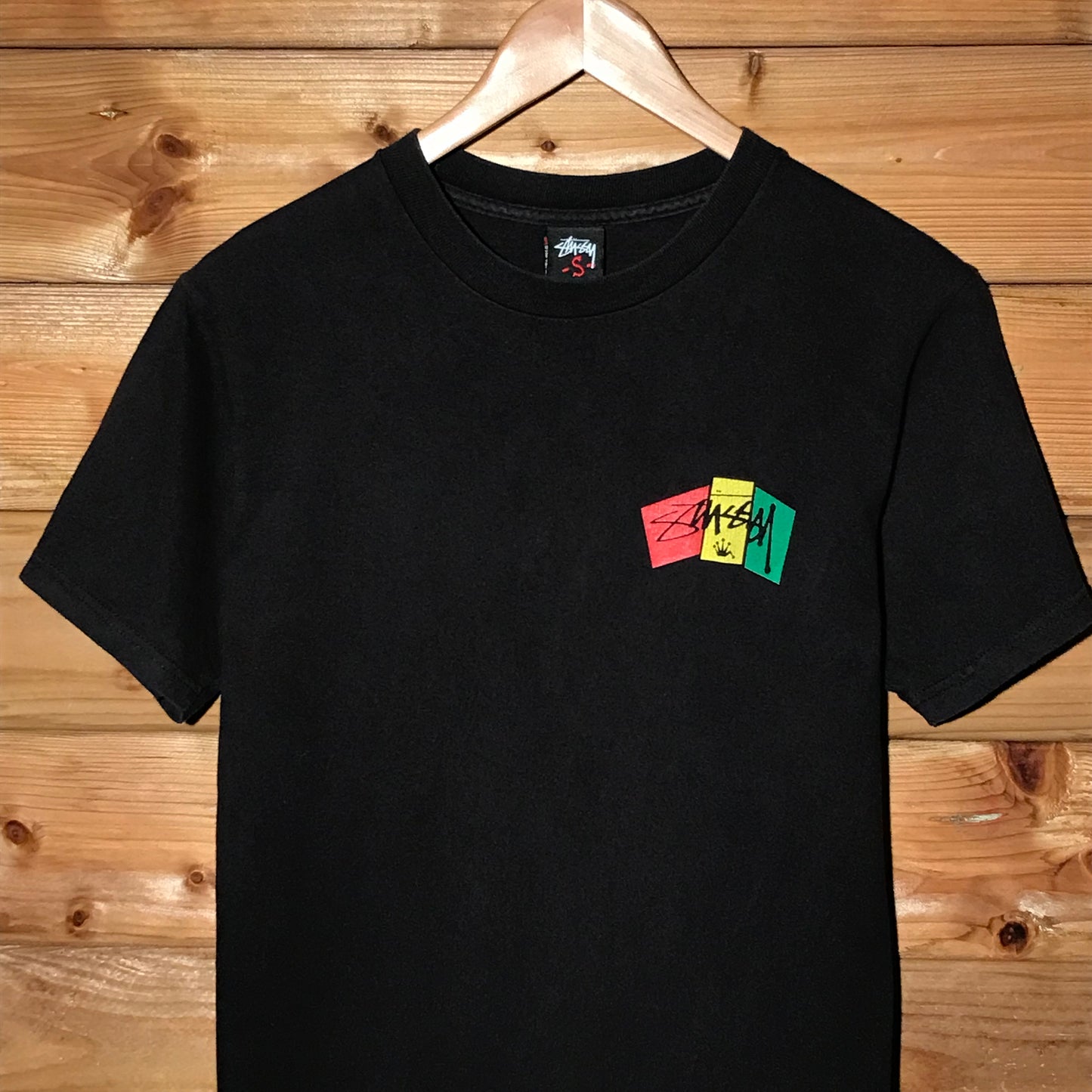 Stüssy Rasta Blocks Script Spellout t shirt