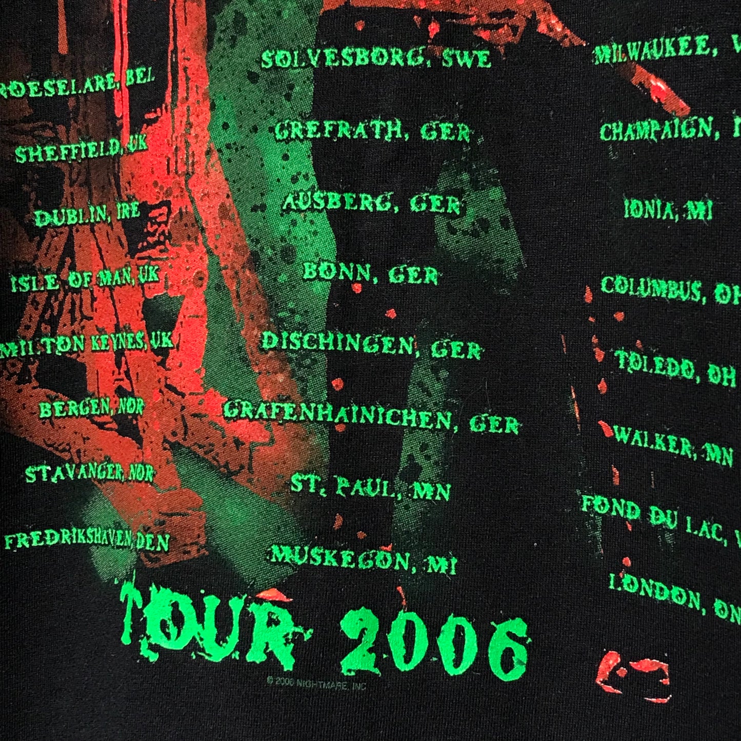 2006 Alice Cooper Love Him To Death Europe Tour t shirt